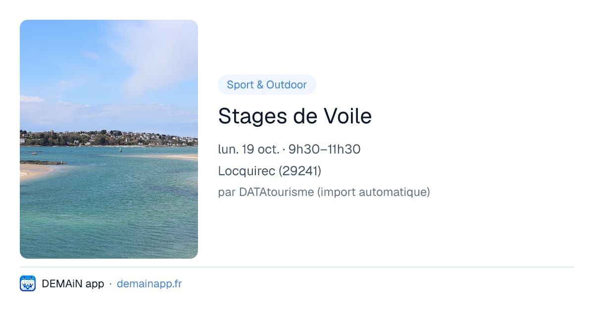 Stages de Voile — Locquirec