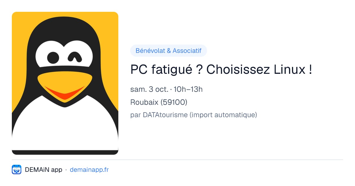 PC fatigué ? Choisissez Linux ! — Roubaix