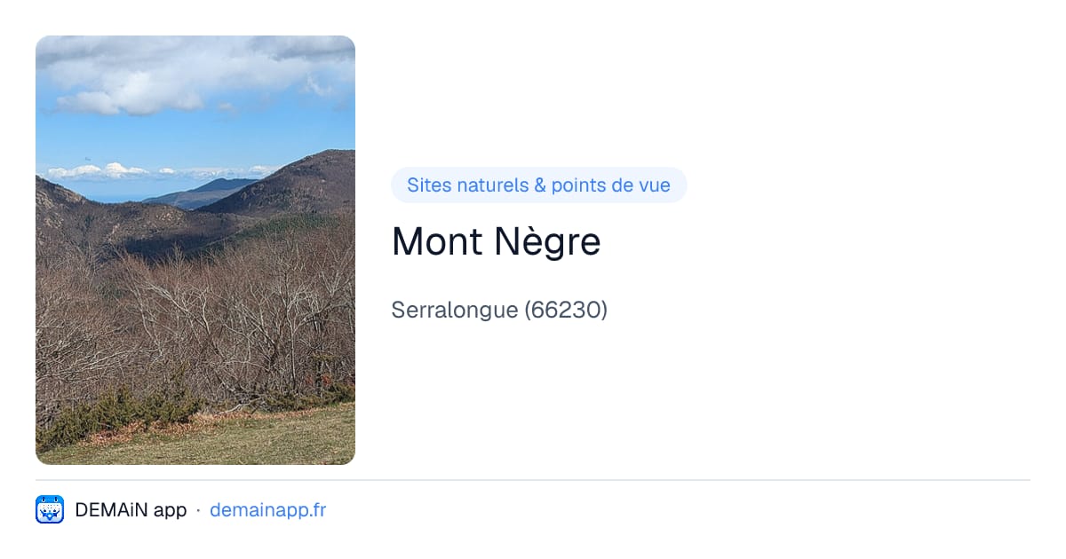 Mont Nègre — Serralongue