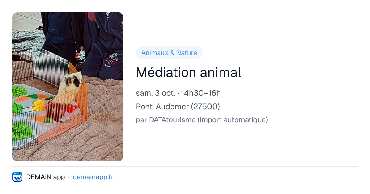 Médiation animal — Pont-Audemer