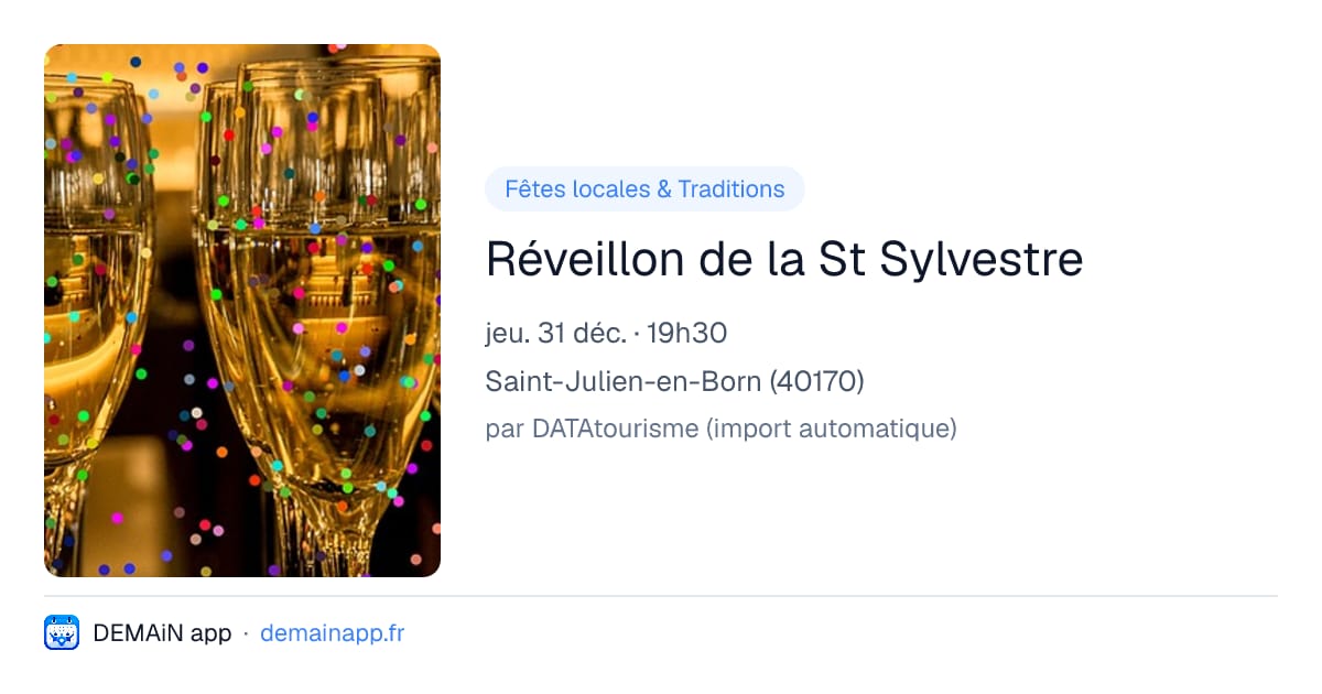Réveillon de la St Sylvestre — Saint-Julien-en-Born