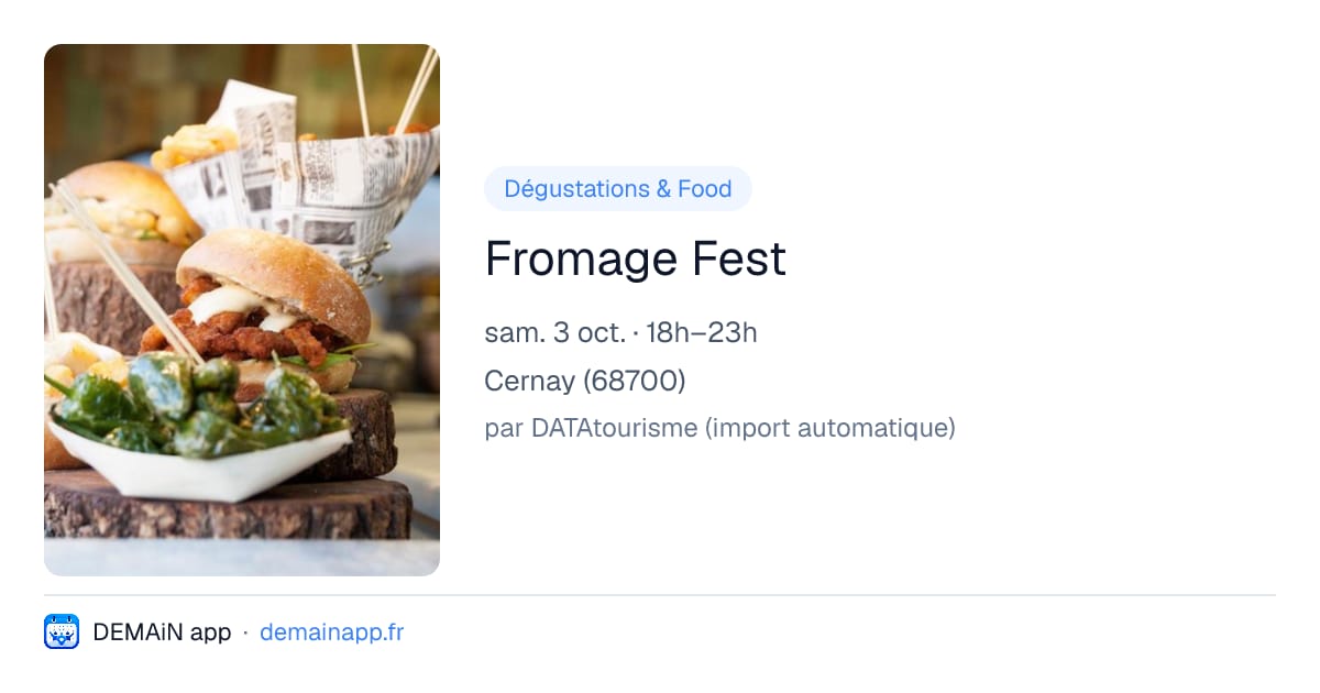 Fromage Fest — Cernay