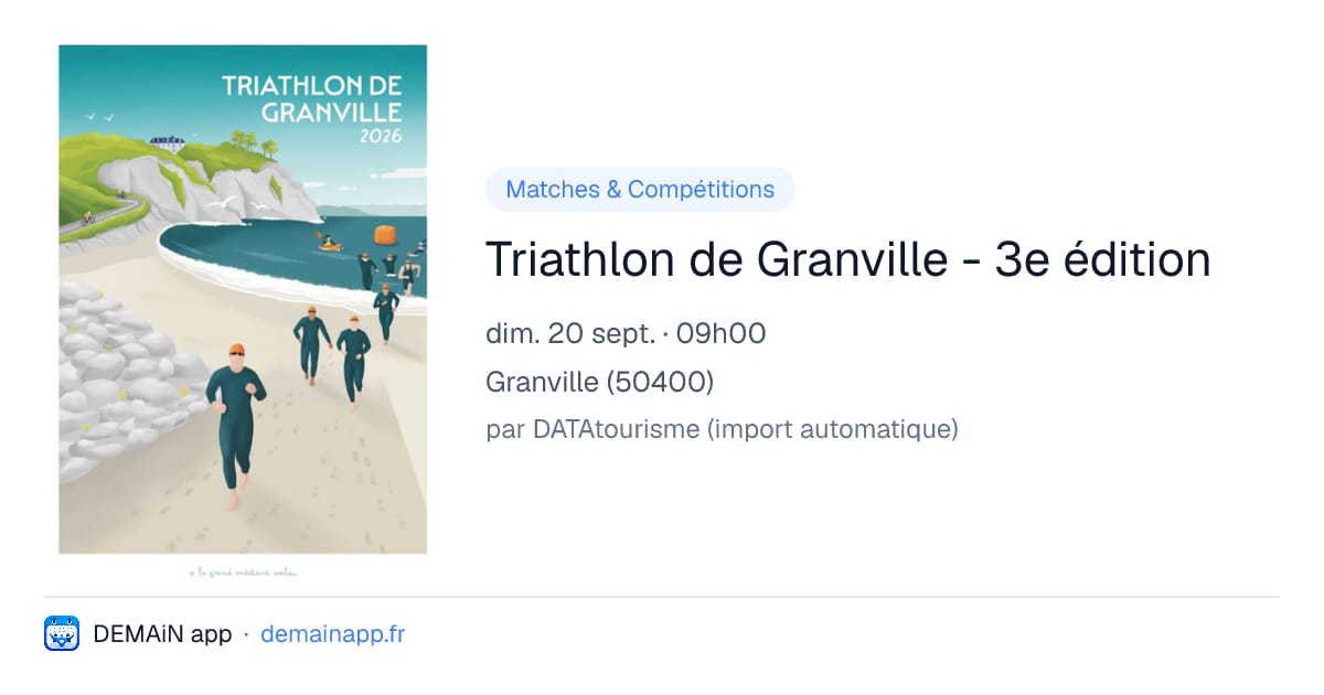Triathlon de Granville - 3e édition — Granville