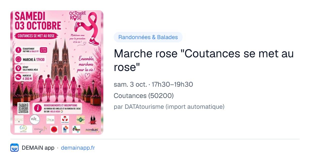 Marche rose "Coutances se met au rose" — Coutances