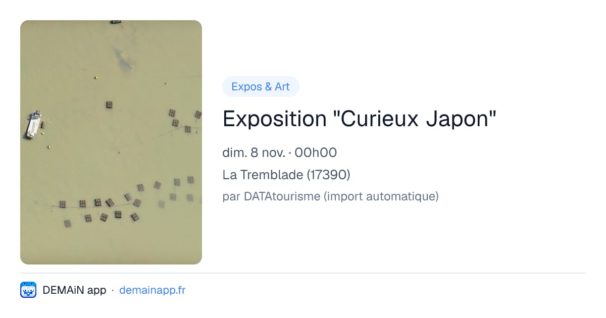 Exposition "Curieux Japon" — La Tremblade
