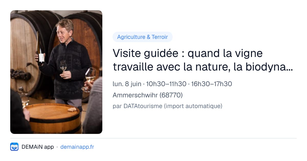 Visite guidée : quand la vigne travaille avec la nature, la biodynamie expliquée — Ammerschwihr