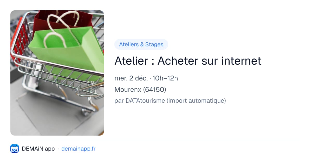 Atelier : Acheter sur internet — Mourenx
