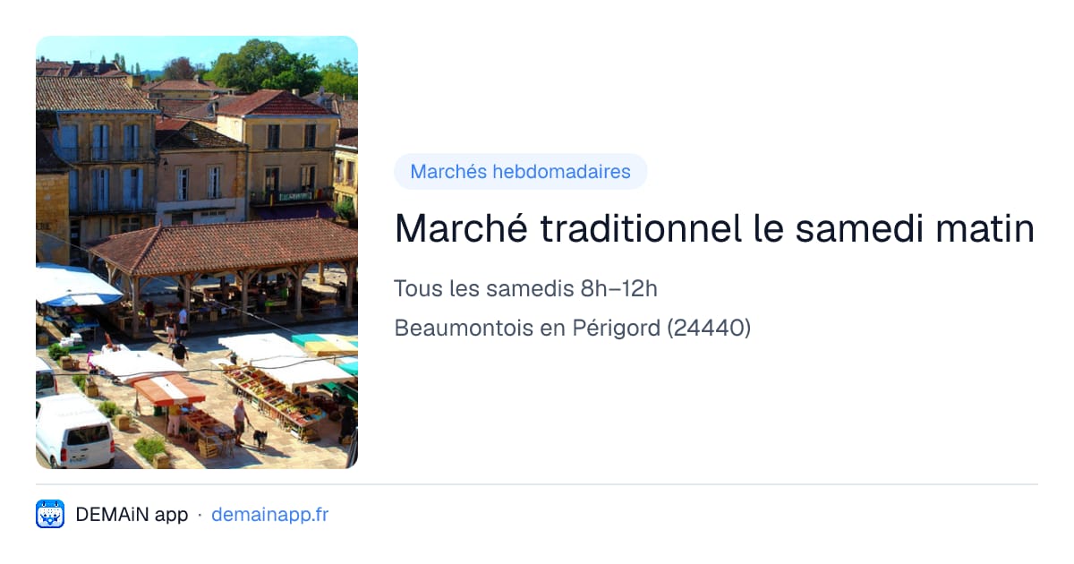 Marché traditionnel le samedi matin — Beaumontois en Périgord