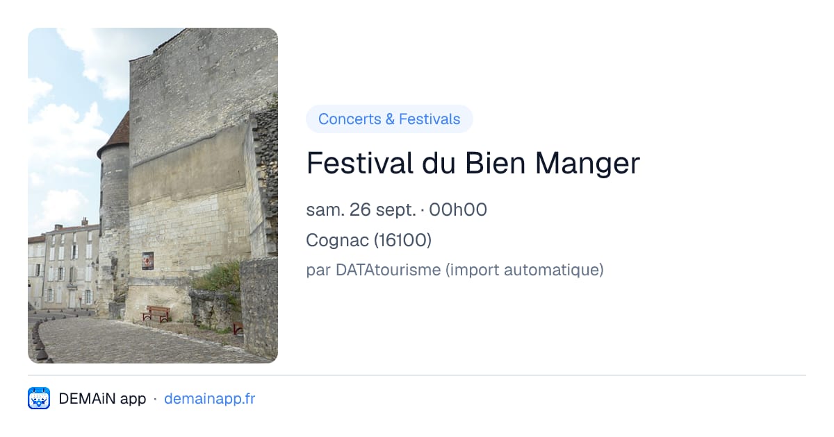 Festival du Bien Manger — Cognac