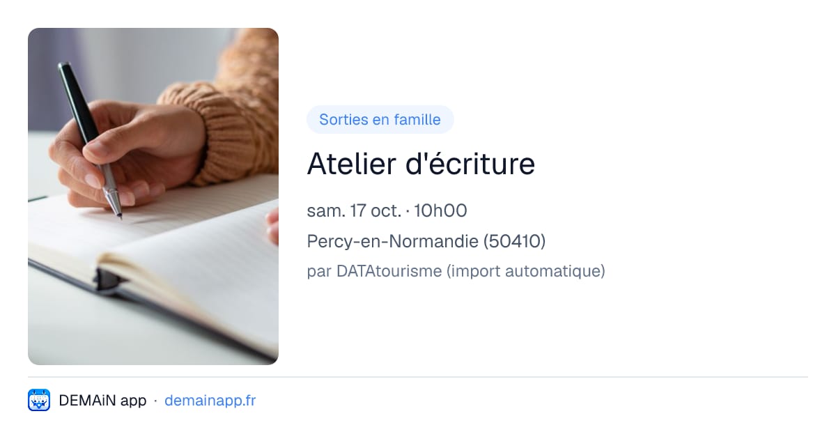Atelier d'écriture — Percy-en-Normandie