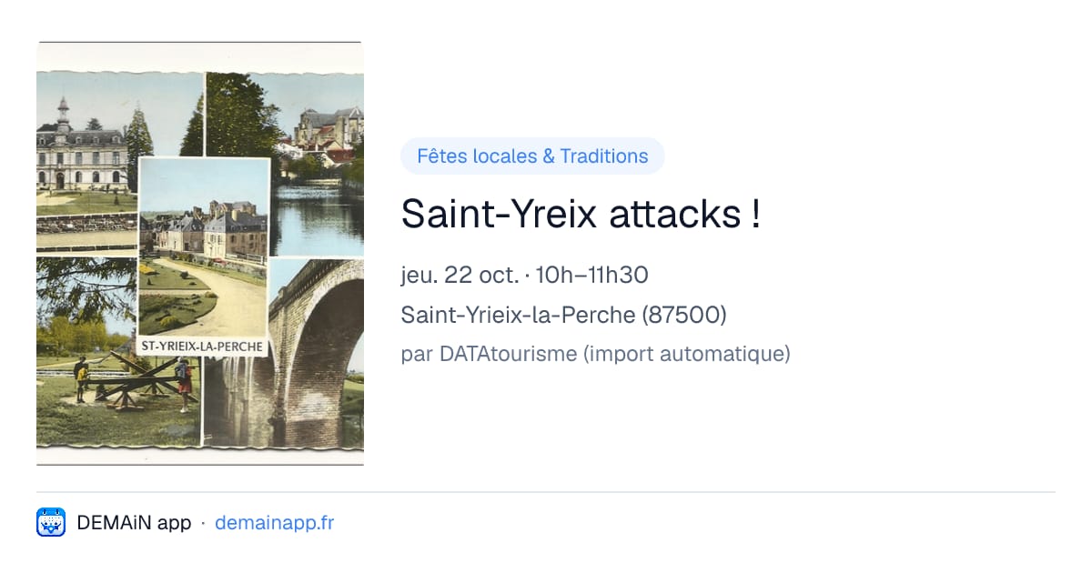 Saint-Yreix attacks ! — Saint-Yrieix-la-Perche