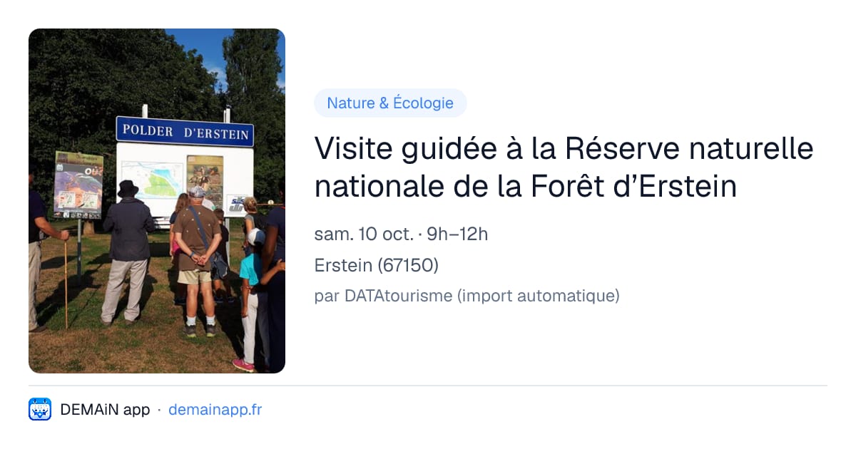 Visite guidée à la Réserve naturelle nationale de la Forêt d’Erstein — Erstein