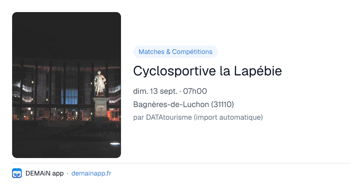 Cyclosportive la Lapébie — Bagnères-de-Luchon