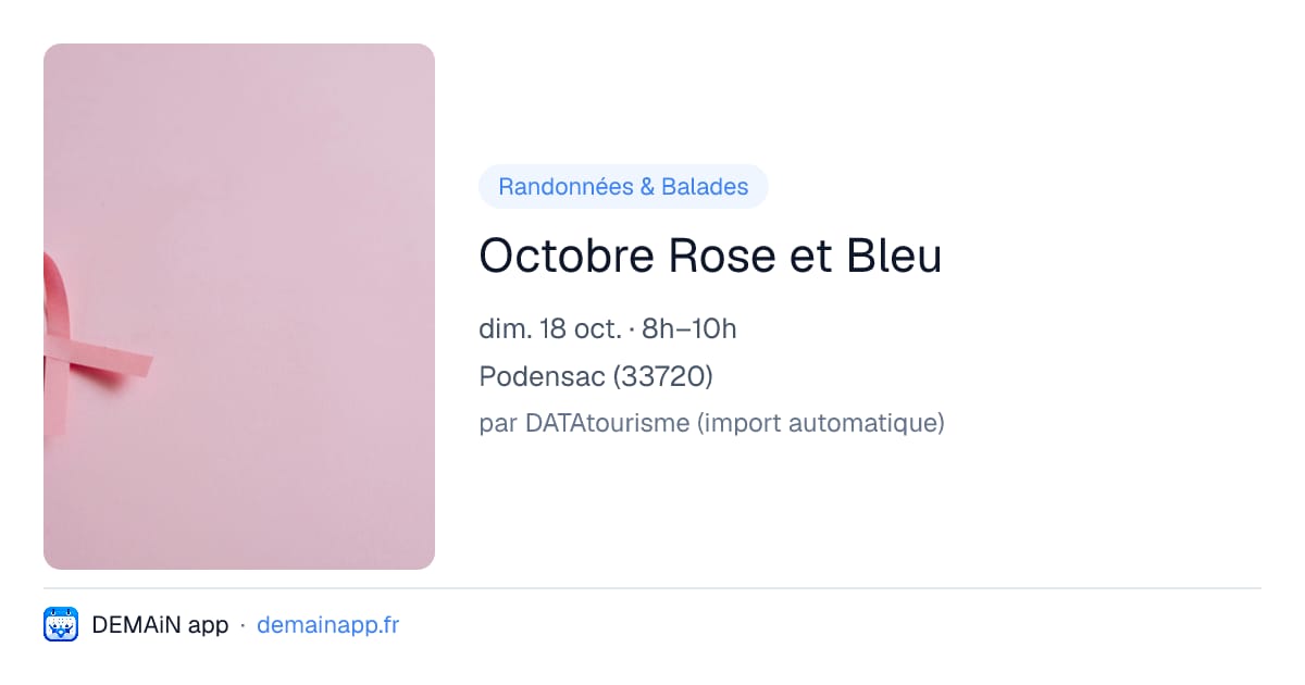 Octobre Rose et Bleu — Podensac