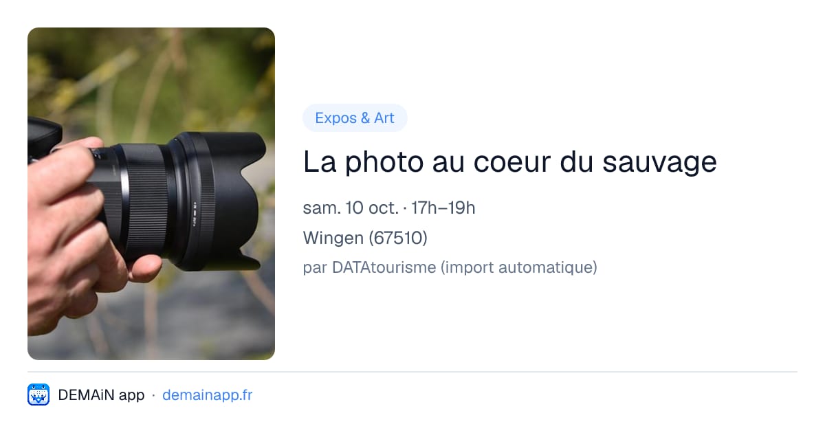La photo au coeur du sauvage — Wingen