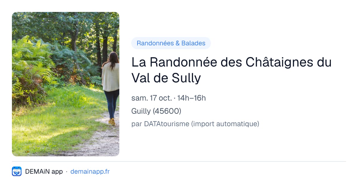 La Randonnée des Châtaignes du Val de Sully — Guilly