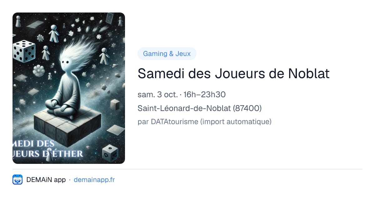 Samedi des Joueurs de Noblat — Saint-Léonard-de-Noblat