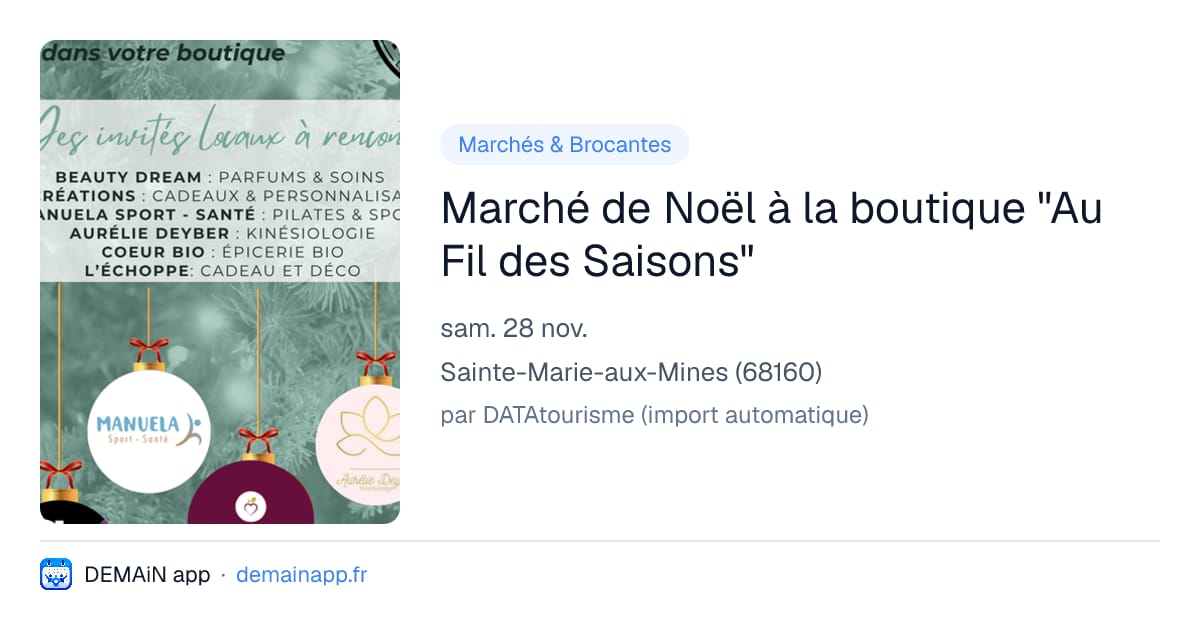 Marché de Noël à la boutique "Au Fil des Saisons" — Sainte-Marie-aux-Mines