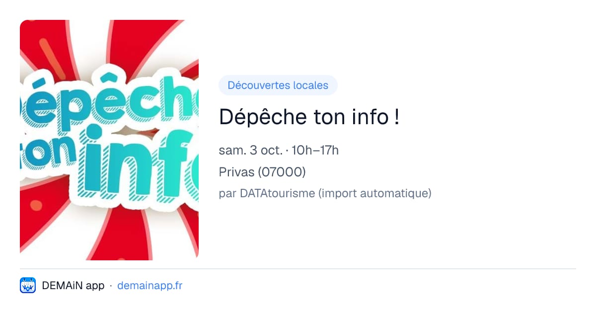 Dépêche ton info ! — Privas