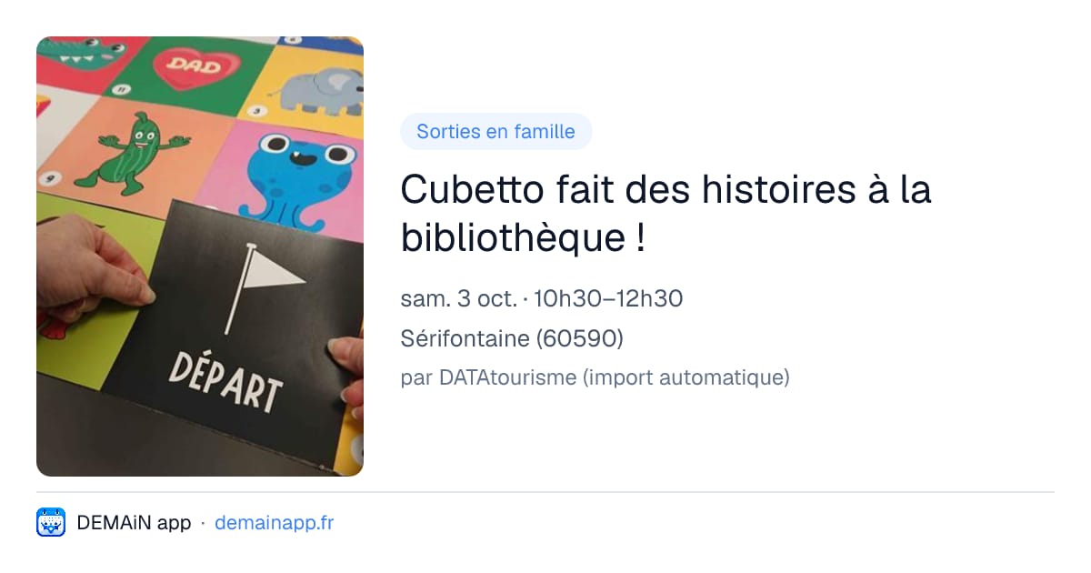 Cubetto fait des histoires à la bibliothèque ! — Sérifontaine