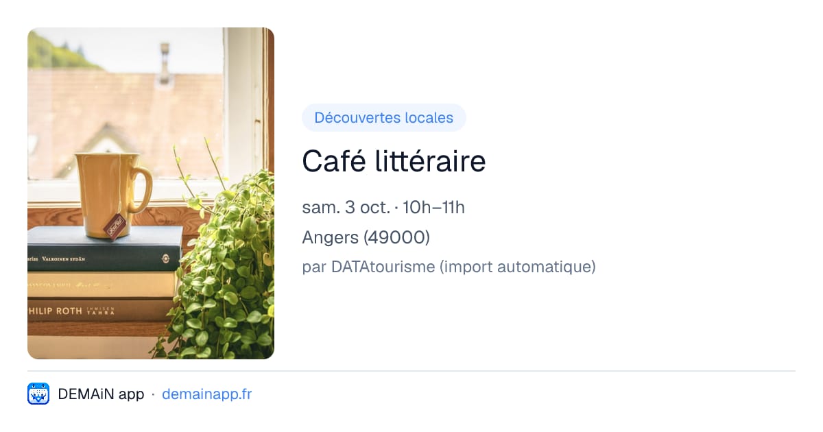 Café littéraire — Angers