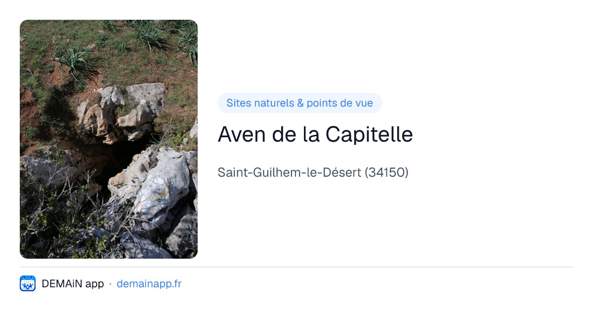 Aven de la Capitelle — Saint-Guilhem-le-Désert