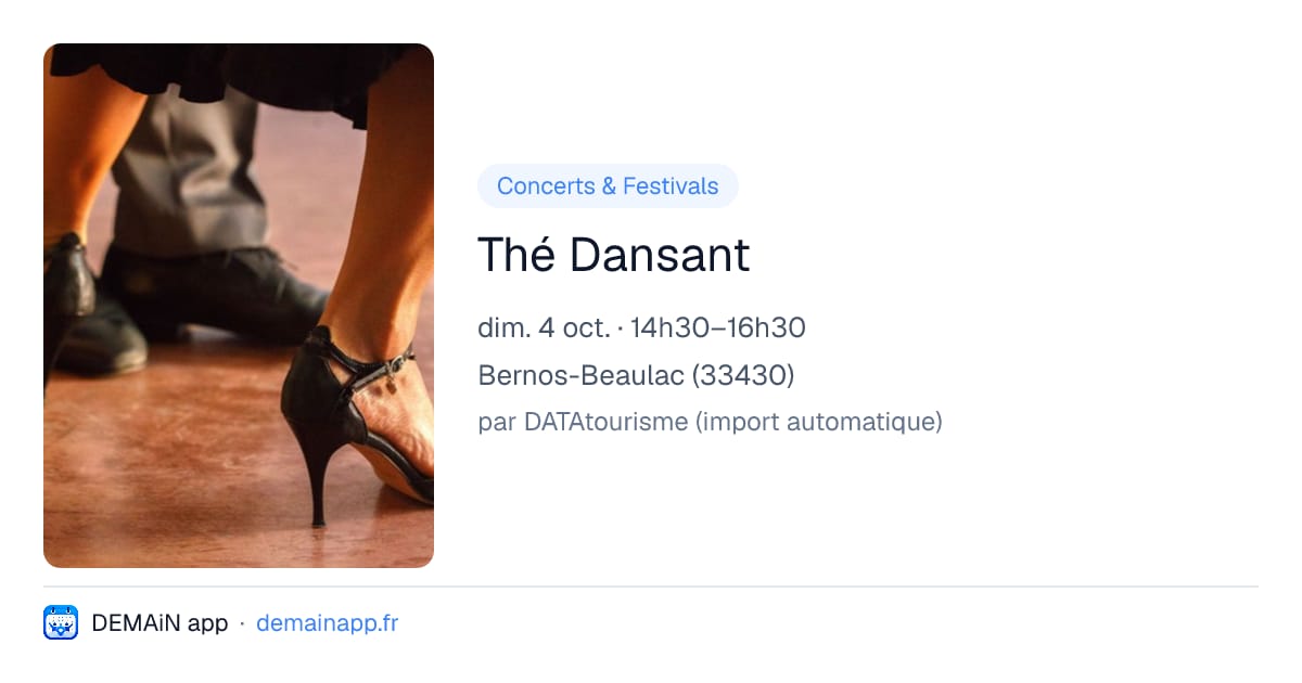 Thé Dansant — Bernos-Beaulac