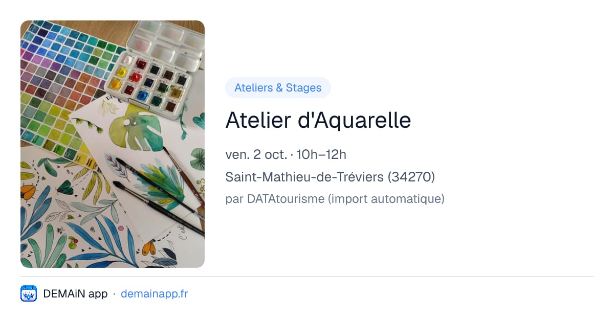 Atelier d'Aquarelle — Saint-Mathieu-de-Tréviers