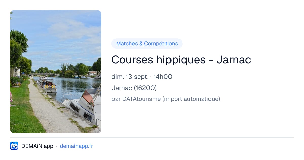 Courses hippiques - Jarnac — Jarnac