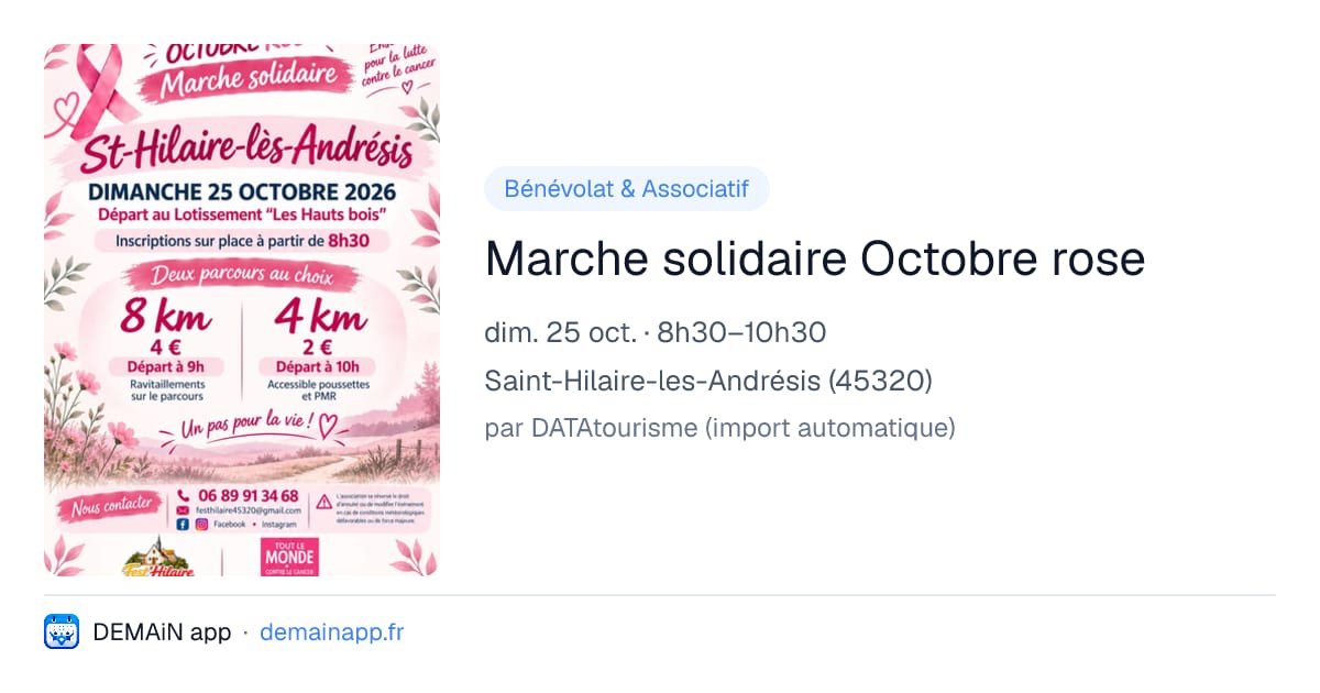 Marche solidaire Octobre rose — Saint-Hilaire-les-Andrésis