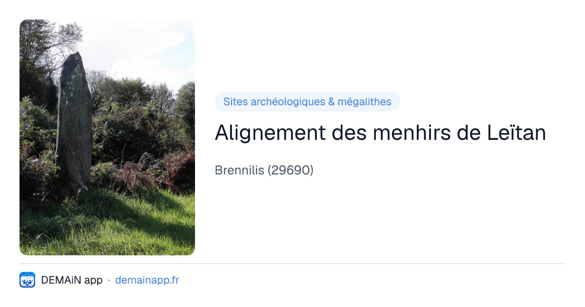 Alignement des menhirs de Leïtan — Brennilis