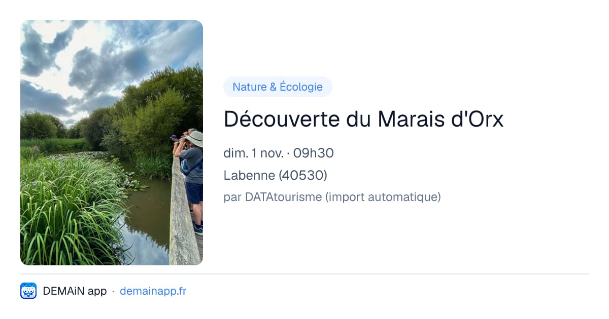 Découverte du Marais d'Orx — Labenne