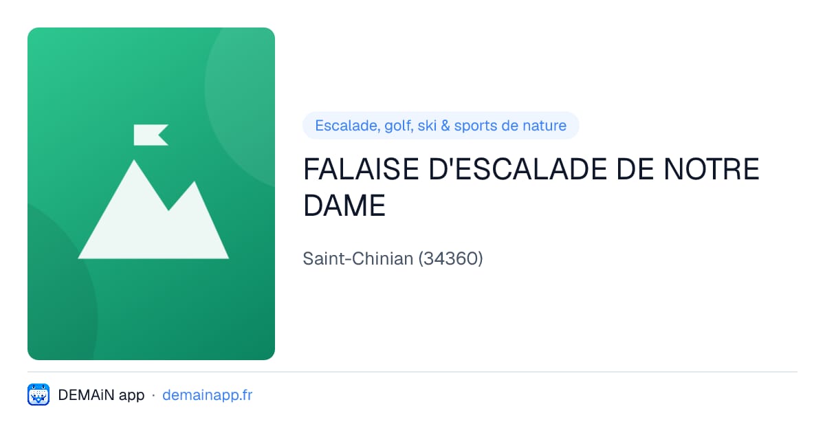 FALAISE D'ESCALADE DE NOTRE DAME — Saint-Chinian
