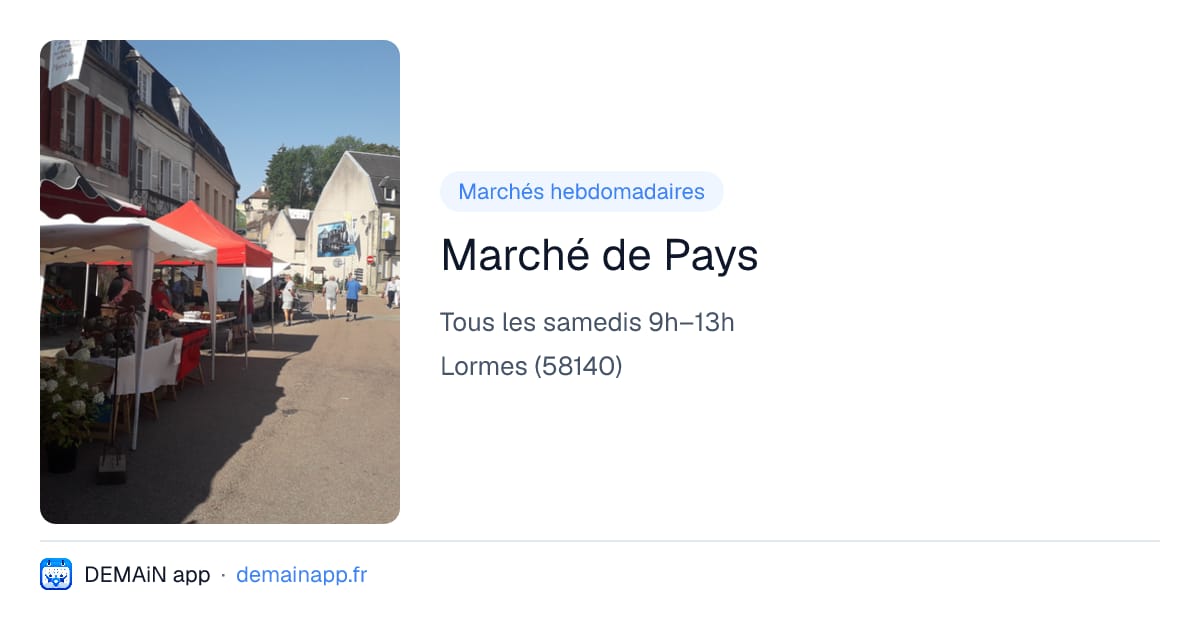 Marché de Pays — Lormes