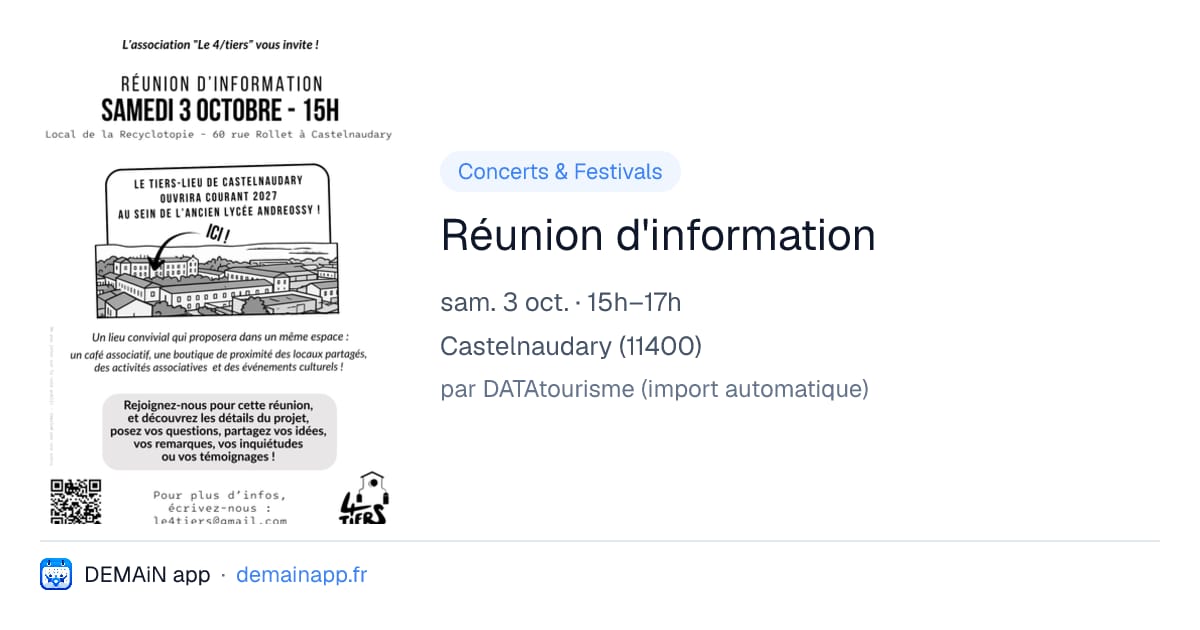 Réunion d'information — Castelnaudary