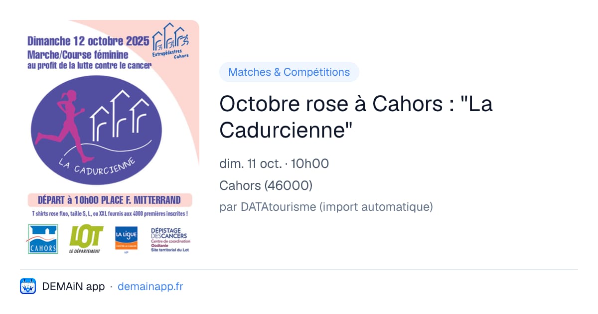 Octobre rose à Cahors : "La Cadurcienne" — Cahors