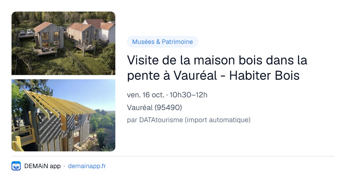 Visite de la maison bois dans la pente à Vauréal - Habiter Bois — Vauréal