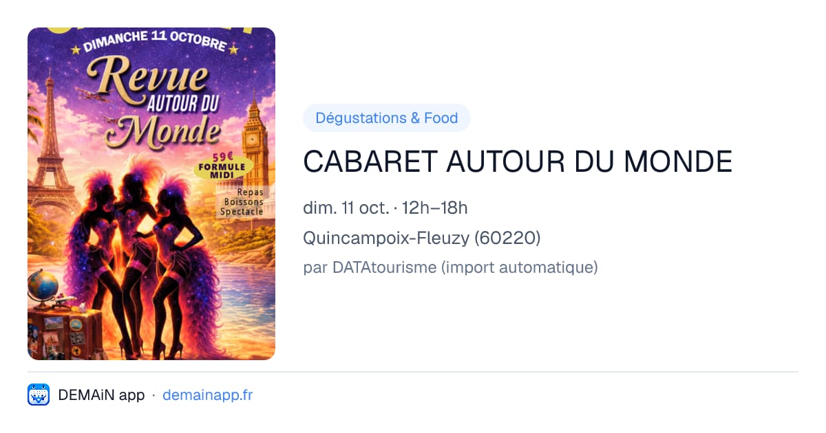 CABARET AUTOUR DU MONDE — Quincampoix-Fleuzy