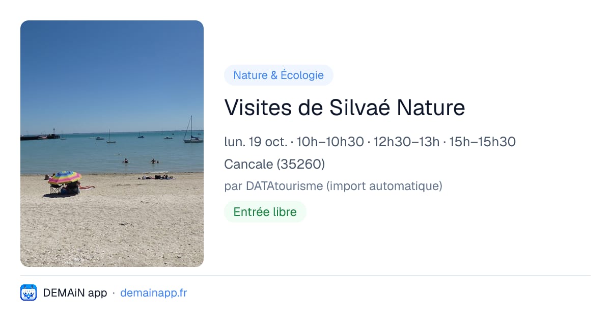 Visites de Silvaé Nature — Cancale