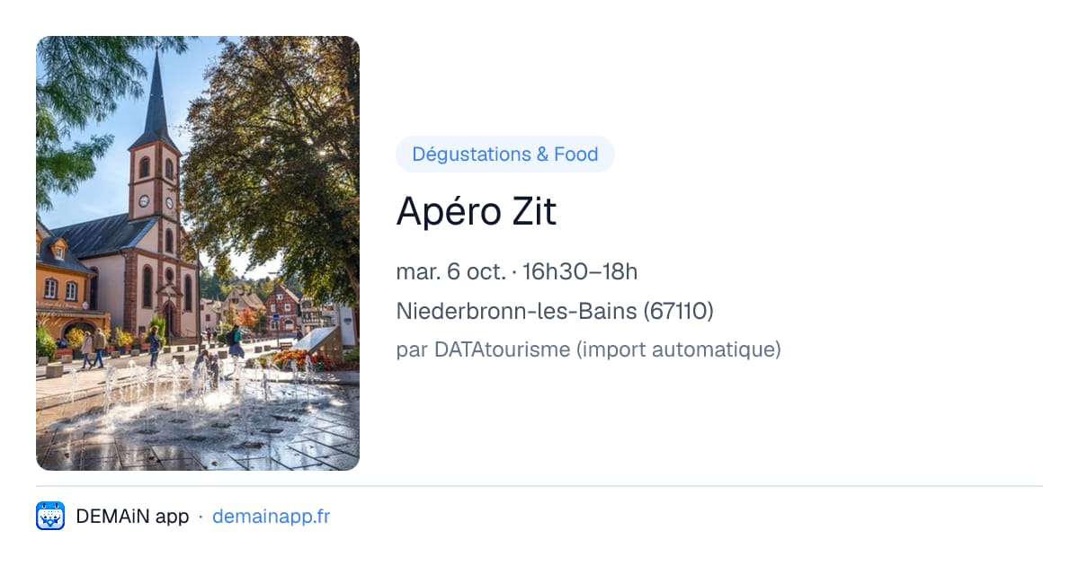 Apéro Zit — Niederbronn-les-Bains