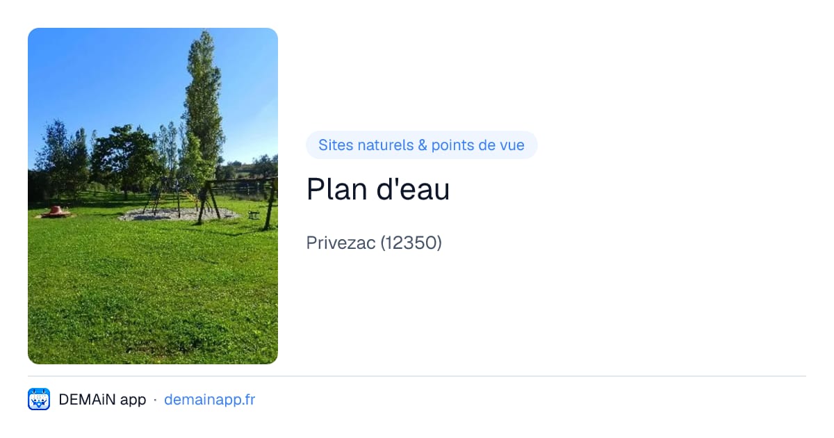 Plan d'eau — Privezac