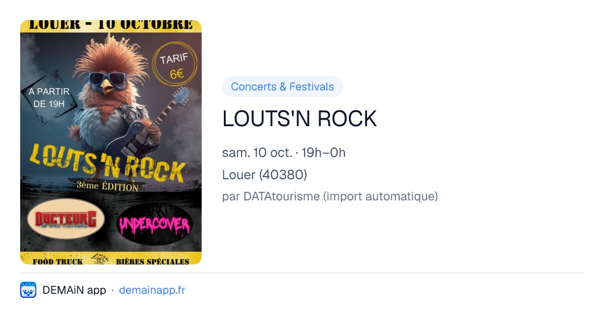 LOUTS'N ROCK — Louer