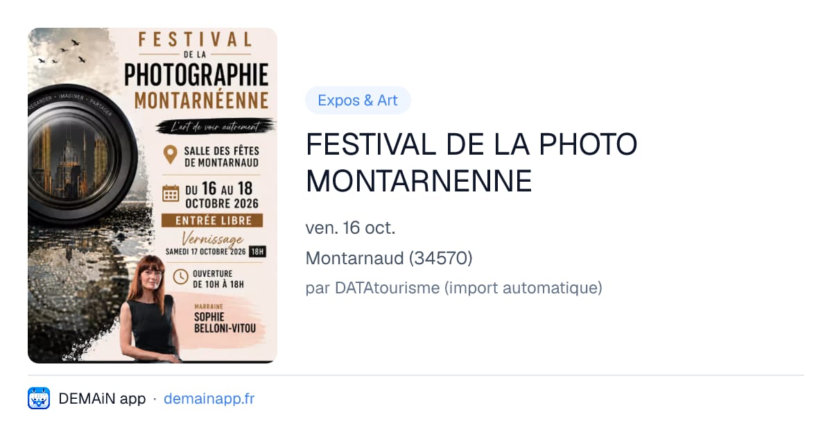 FESTIVAL DE LA PHOTO MONTARNENNE — Montarnaud