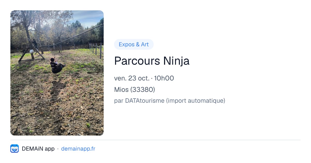 Parcours Ninja — Mios