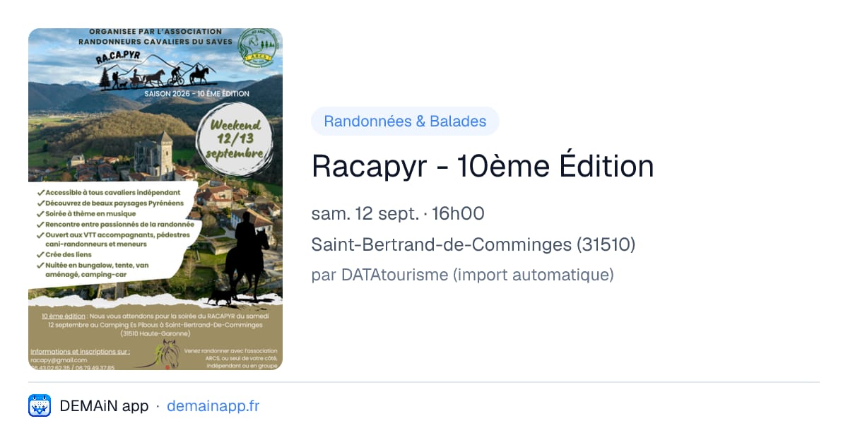 Racapyr - 10ème Édition — Saint-Bertrand-de-Comminges