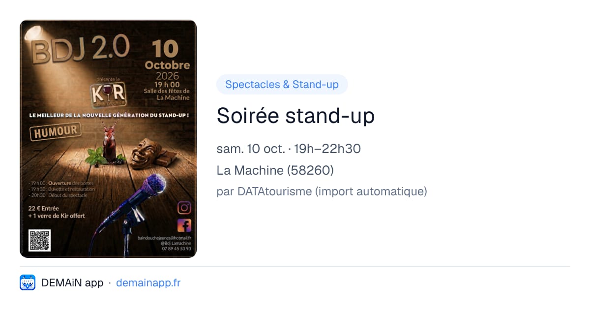 Soirée stand-up — La Machine