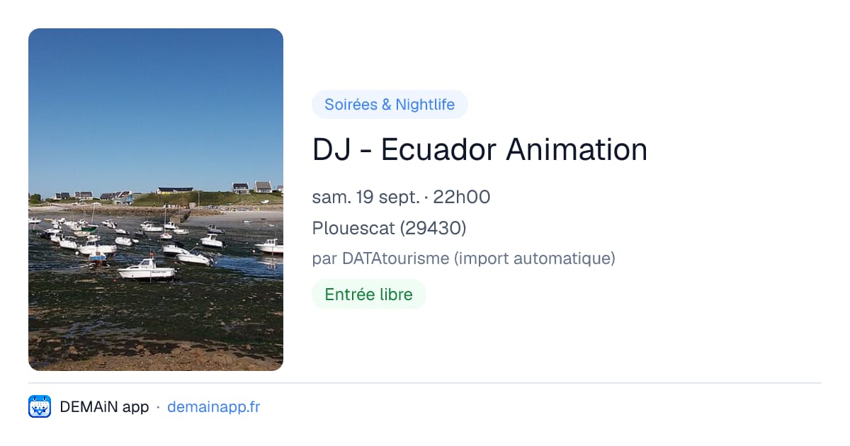 DJ - Ecuador Animation — Plouescat