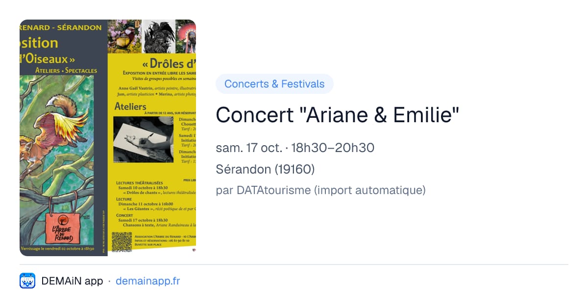 Concert "Ariane & Emilie" — Sérandon