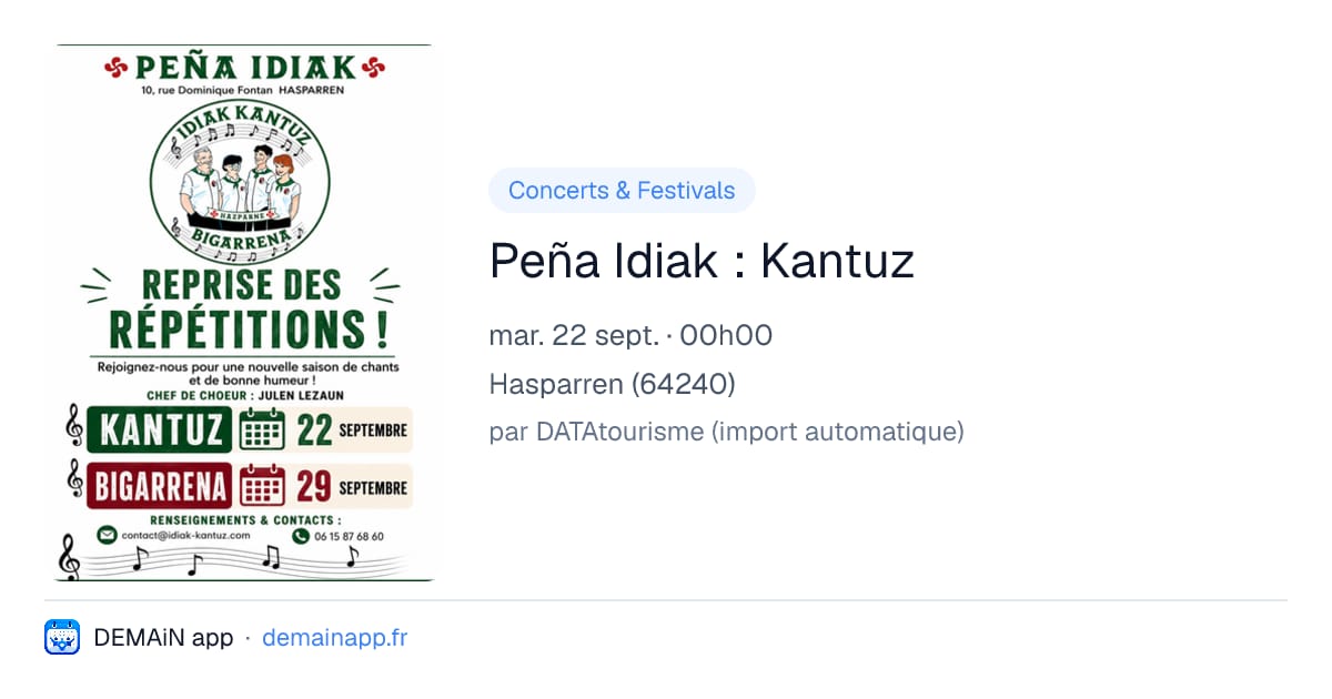 Peña Idiak : Kantuz — Hasparren