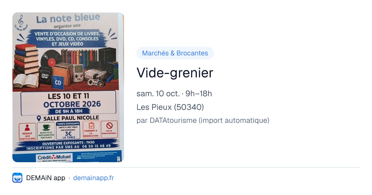Vide-grenier — Les Pieux
